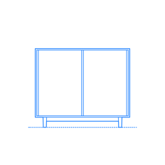 Furniture Credenzas Edel Console Outline Svg File, Free Vectors File